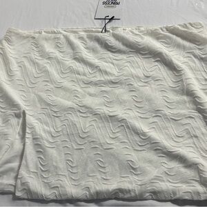 Princess Polly Cream white size 12 Textured Mini Skirt- NWT